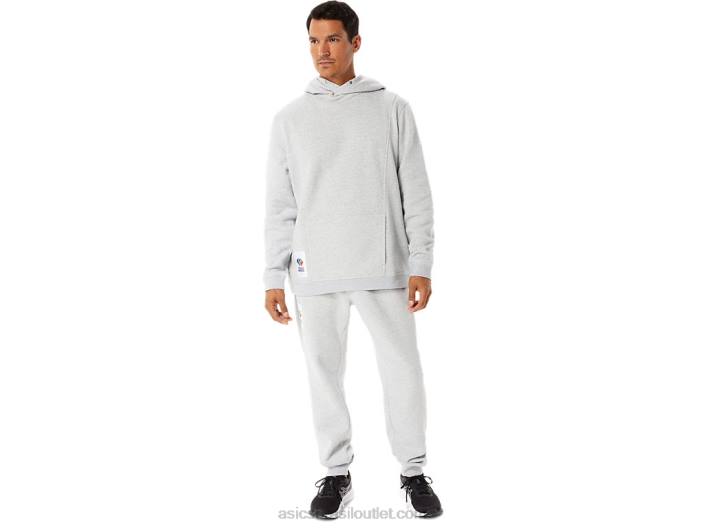 m domingo de lã com capuz wch 462T1284 urze cinza claro Asics