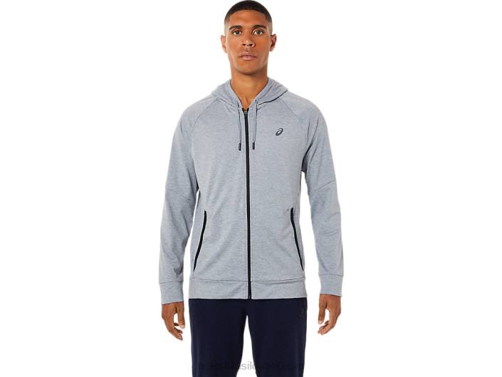 moletom com capuz tech full zip masculino 462T1780 urze de folha de rocha Asics