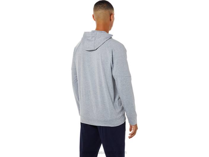 moletom com capuz tech full zip masculino 462T1780 urze de folha de rocha Asics