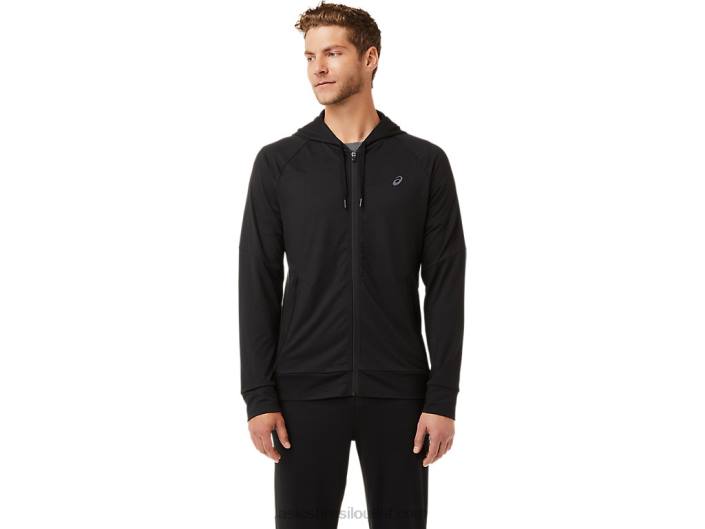 moletom com capuz tech full zip masculino 462T2029 desempenho preto Asics