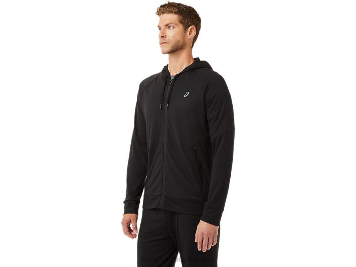 moletom com capuz tech full zip masculino 462T2029 desempenho preto Asics