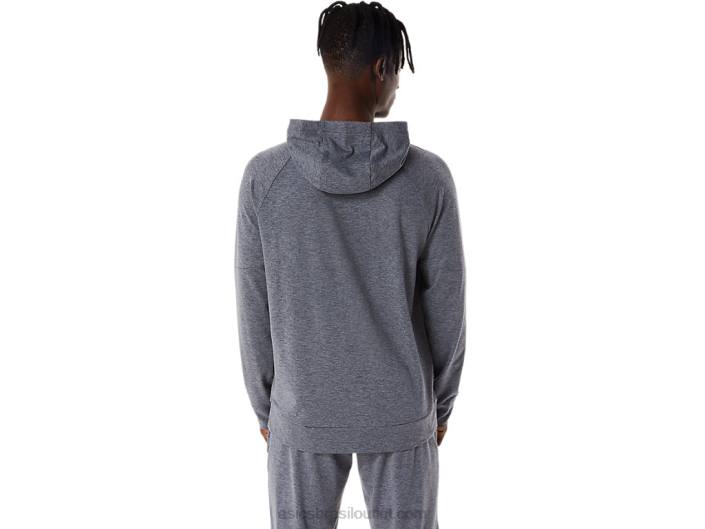 moletom com capuz tech full zip masculino 462T817 metrópole urze cinza Asics