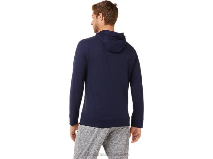 moletom com capuz tecnológico masculino 462T2028 casaco de urze Asics