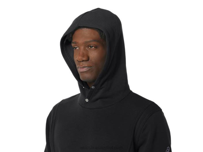 moletom de lã de domingo masculino 462T15 desempenho preto Asics