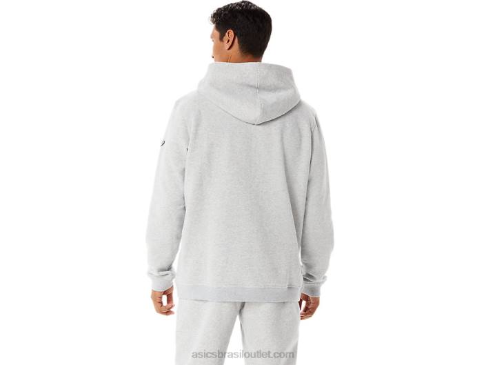 moletom de lã de domingo masculino 462T54 urze cinza claro Asics