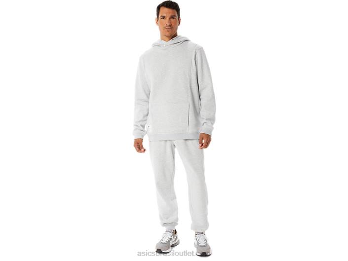 moletom de lã de domingo masculino 462T54 urze cinza claro Asics