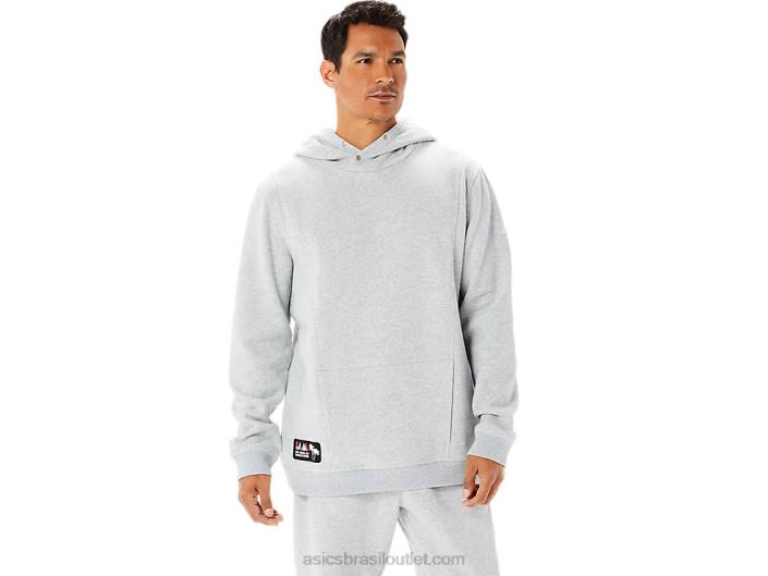 moletom de lã masculino de domingo lam 462T1346 urze cinza claro Asics