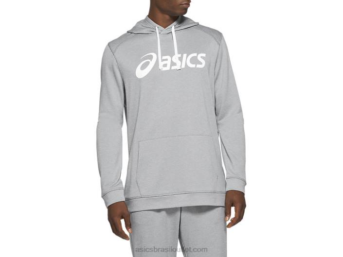 moletom francês terry masculino 462T1971 sheet rock urze/branco Asics