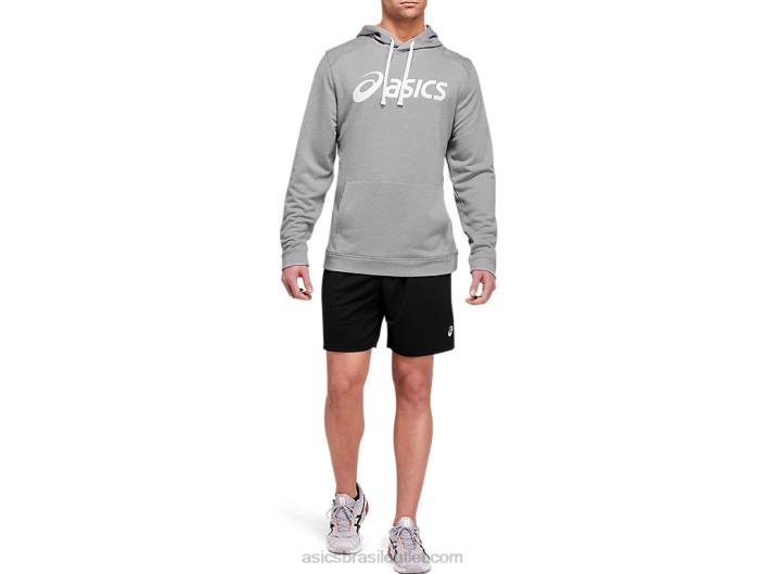 moletom francês terry masculino 462T1971 sheet rock urze/branco Asics