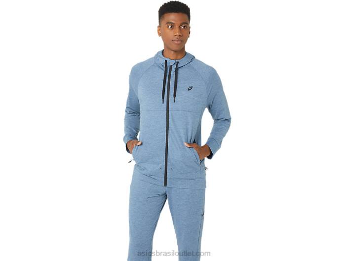 moletom masculino tech fz 2.0 462T44 aço azul spacedye Asics