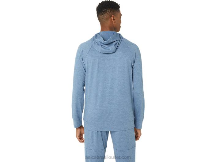 moletom masculino tech fz 2.0 462T44 aço azul spacedye Asics