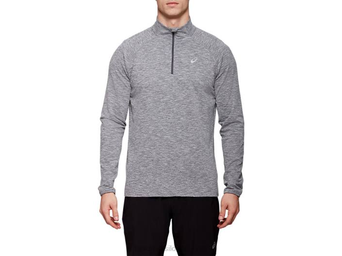 top dorai quarto de zíper masculino 462T2058 urze cinza escuro Asics