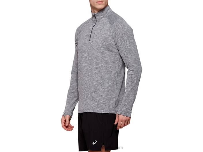 top dorai quarto de zíper masculino 462T2058 urze cinza escuro Asics