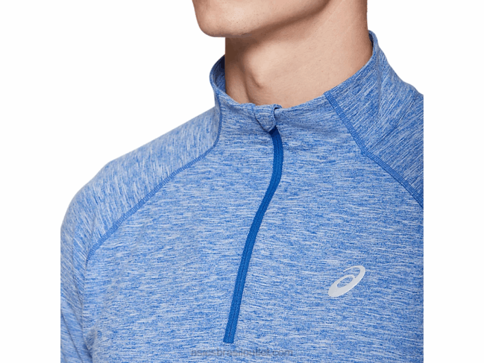 top dorai quarto de zíper masculino 462T2125 urze azul Asics