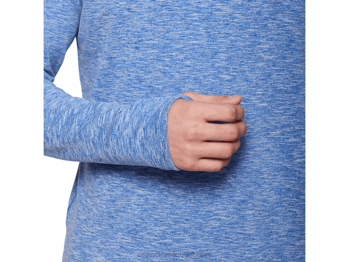 top dorai quarto de zíper masculino 462T2125 urze azul Asics