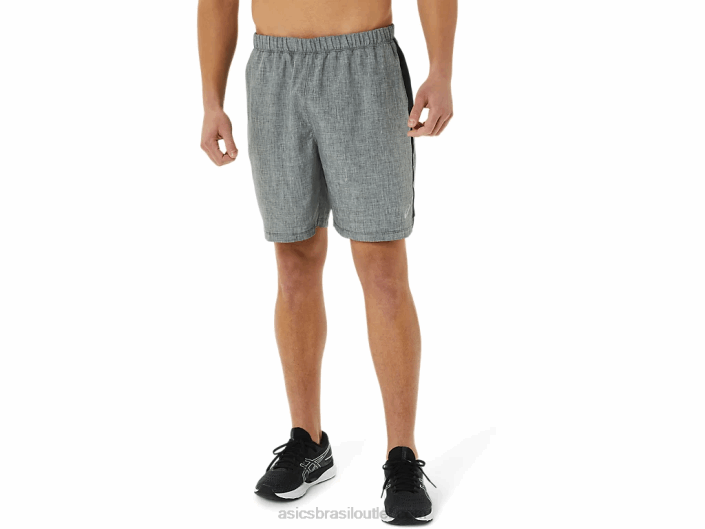 conjunto pronto para homem 7in short 462T918 urze cinza escuro/preto Asics