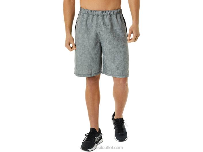 conjunto pronto para homem 9in short 462T921 urze cinza escuro/preto Asics