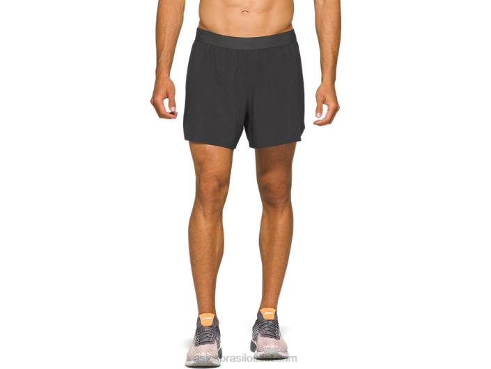 estrada masculina 2-n-1 5in short 462T1790 cinza grafite Asics