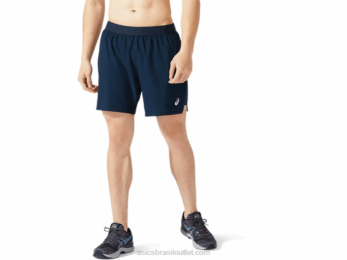 estrada masculina 2-n-1 7in short 462T1962 azul francês Asics