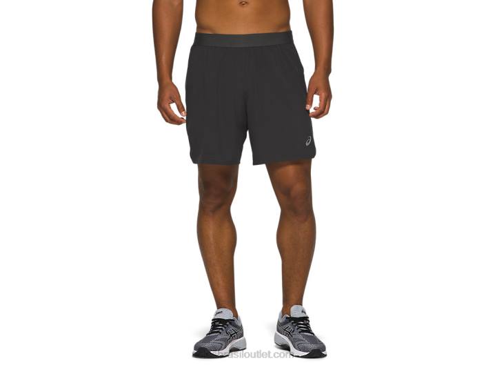 estrada masculina 2-n-1 7in short 462T2101 cinza grafite Asics