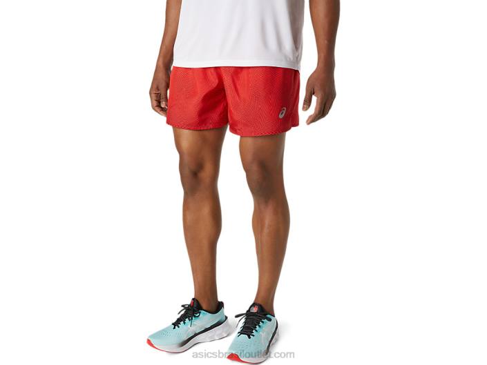 kasane curto masculino 462T1776 vermelho elétrico/bordô Asics