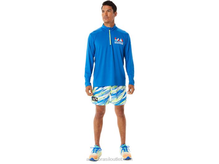 pronto para homem 5in short lam 462T1341 perigo verde Asics