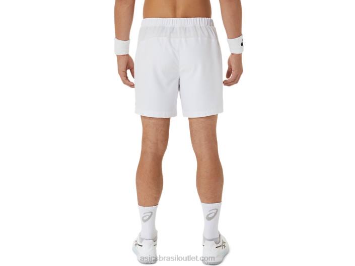 quadra masculina 7in short 462T394 branco brilhante Asics