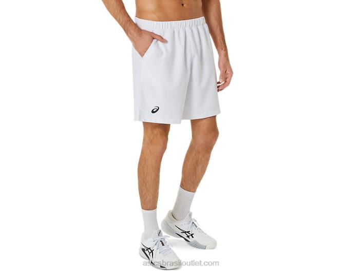 quadra masculina 9em resumo 462T371 branco brilhante Asics