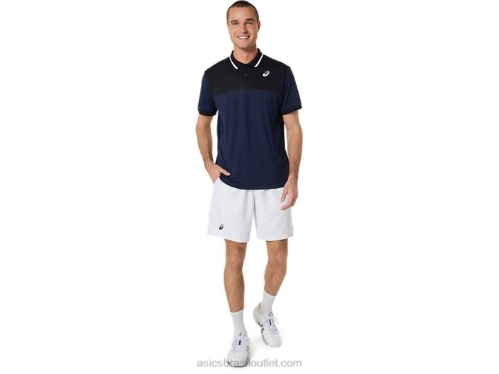quadra masculina 9em resumo 462T371 branco brilhante Asics