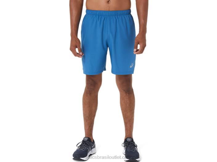 short 7 em 2 em 1 masculino 462T1133 azul/cinza portador Asics