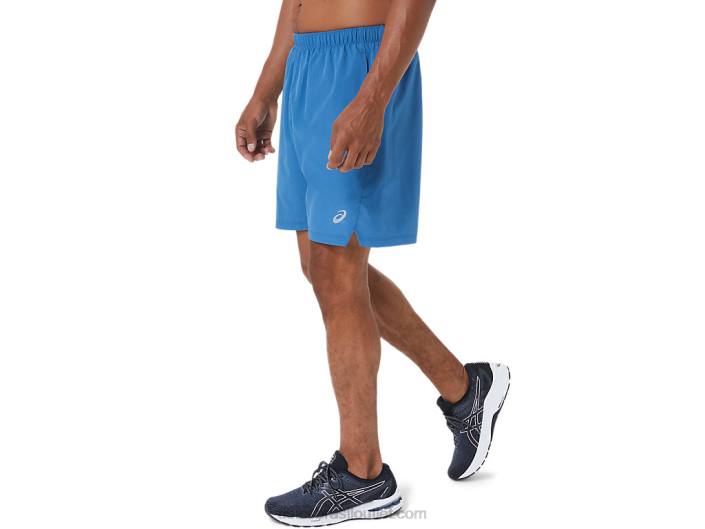 short 7 em 2 em 1 masculino 462T1133 azul/cinza portador Asics