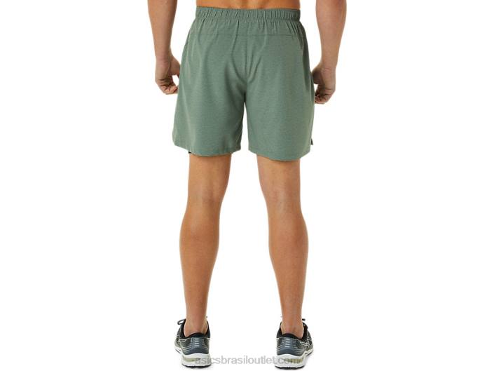 short 7 em 2 em 1 masculino 462T1352 líquen verde urze/azul francês Asics