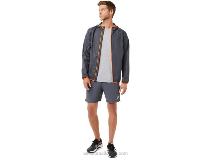 short 7 em 2 em 1 masculino 462T1904 cinza transportadora/preto performance Asics