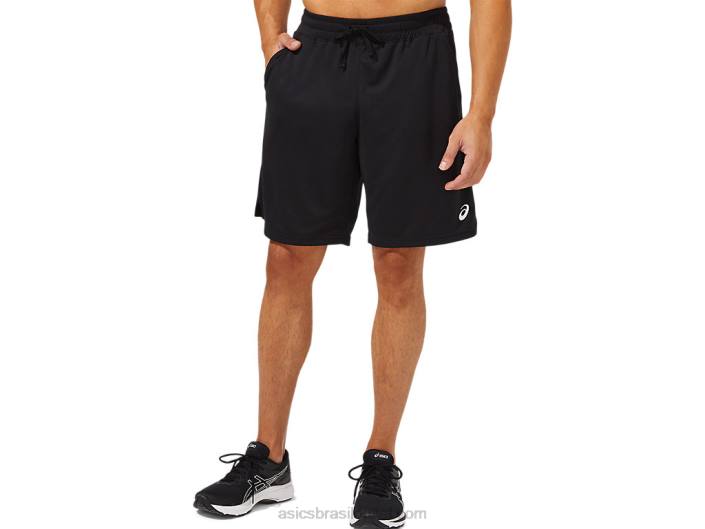 short core masculino 10 polegadas 462T2091 desempenho preto Asics