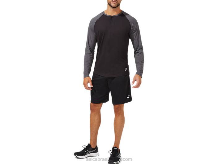 short core masculino 10 polegadas 462T2091 desempenho preto Asics