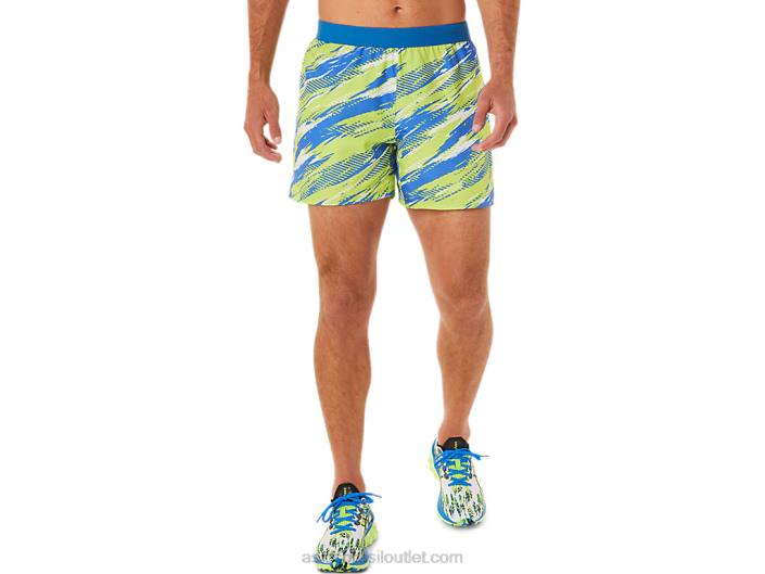 short de injeção de cor masculino 462T1425 perigo verde Asics