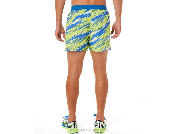 short de injeção de cor masculino 462T1425 perigo verde Asics