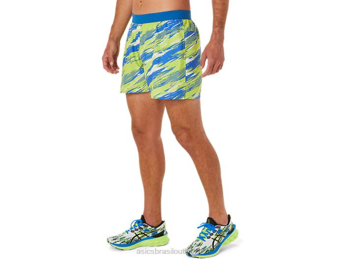 short de injeção de cor masculino 462T1425 perigo verde Asics