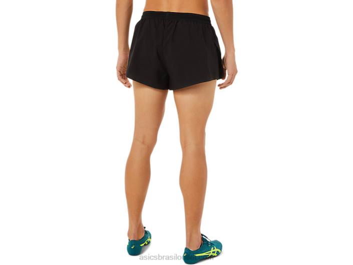 short de malha leve masculino 462T1399 desempenho preto Asics