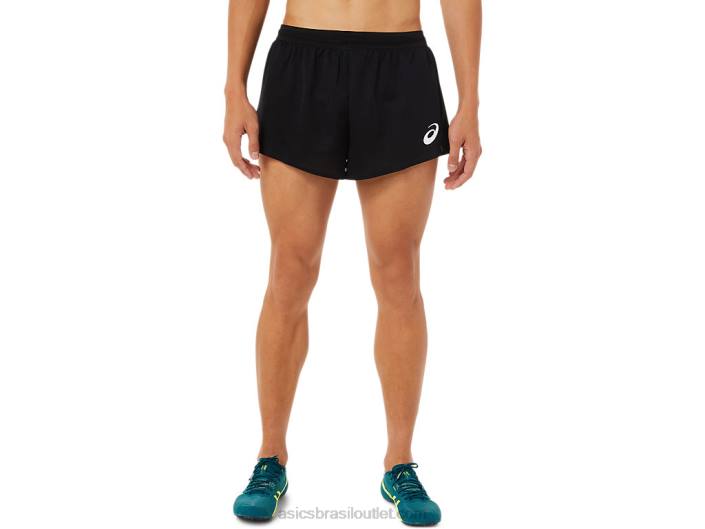 short de malha leve masculino 462T1446 desempenho preto Asics
