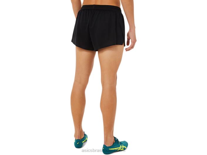 short de malha leve masculino 462T1446 desempenho preto Asics