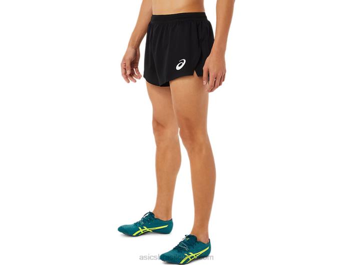 short de malha leve masculino 462T1446 desempenho preto Asics
