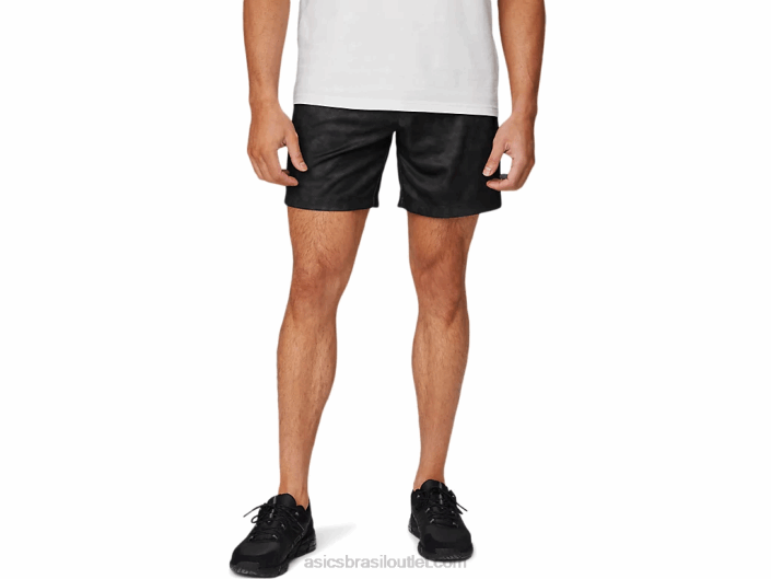 short de treino em malha 7 polegadas masculino 462T1779 desempenho preto Asics