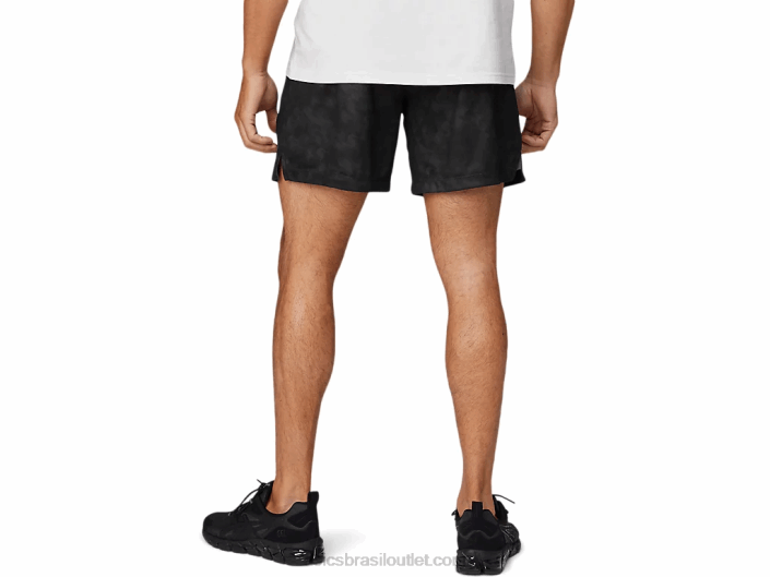short de treino em malha 7 polegadas masculino 462T1779 desempenho preto Asics