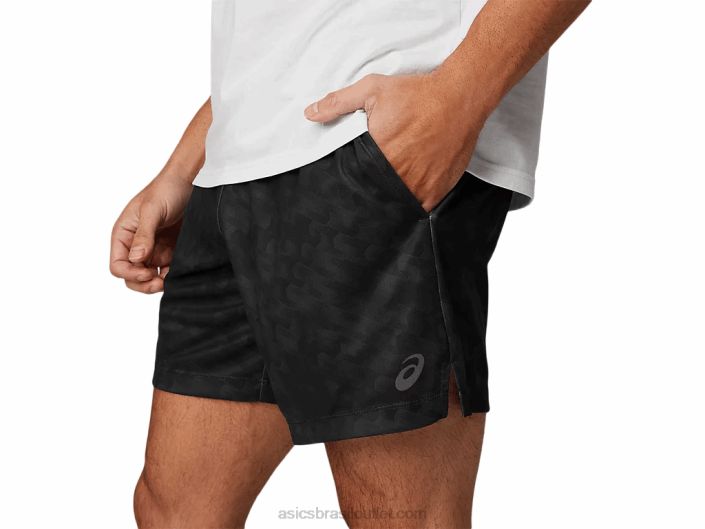 short de treino em malha 7 polegadas masculino 462T1779 desempenho preto Asics