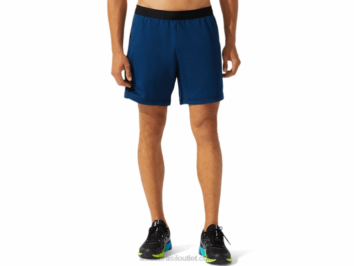 short de treino em malha 7 polegadas masculino 462T1891 urze azul francesa Asics
