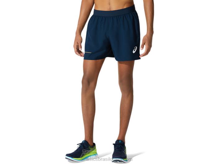 short de visibilidade masculino 462T1998 azul francês Asics