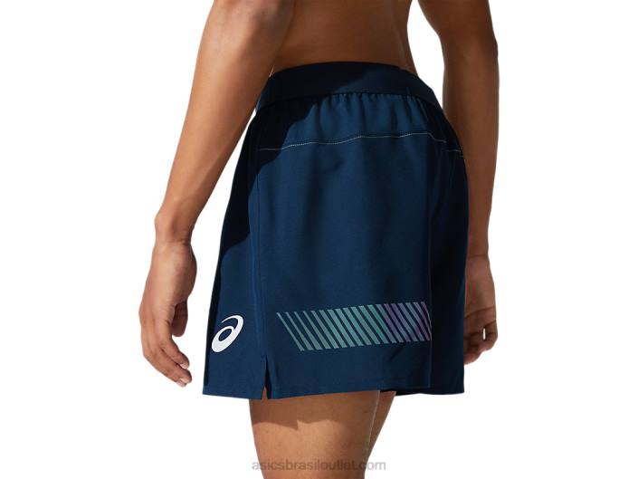 short de visibilidade masculino 462T1998 azul francês Asics