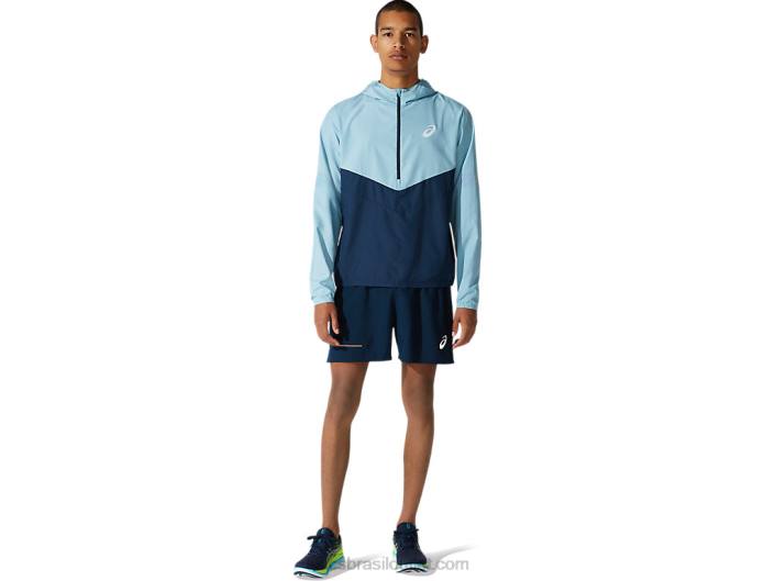short de visibilidade masculino 462T1998 azul francês Asics