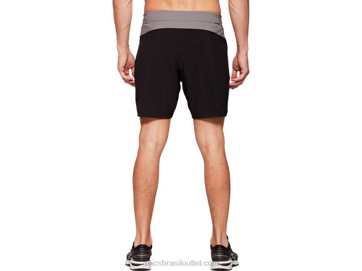 short fietro 7in 2 n 1 masculino 462T1997 desempenho preto Asics